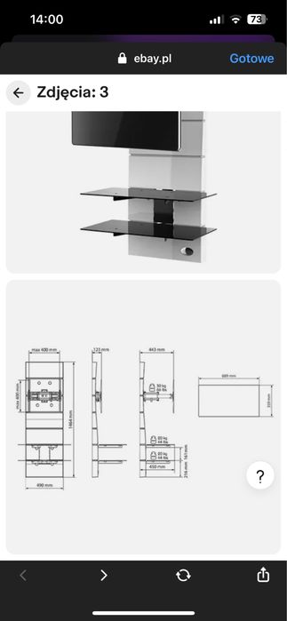 Uchwyt, wieszak na telewizor Meliconi
