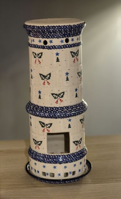 Ceramika Bolesławiec Duży lampion piec, kominek