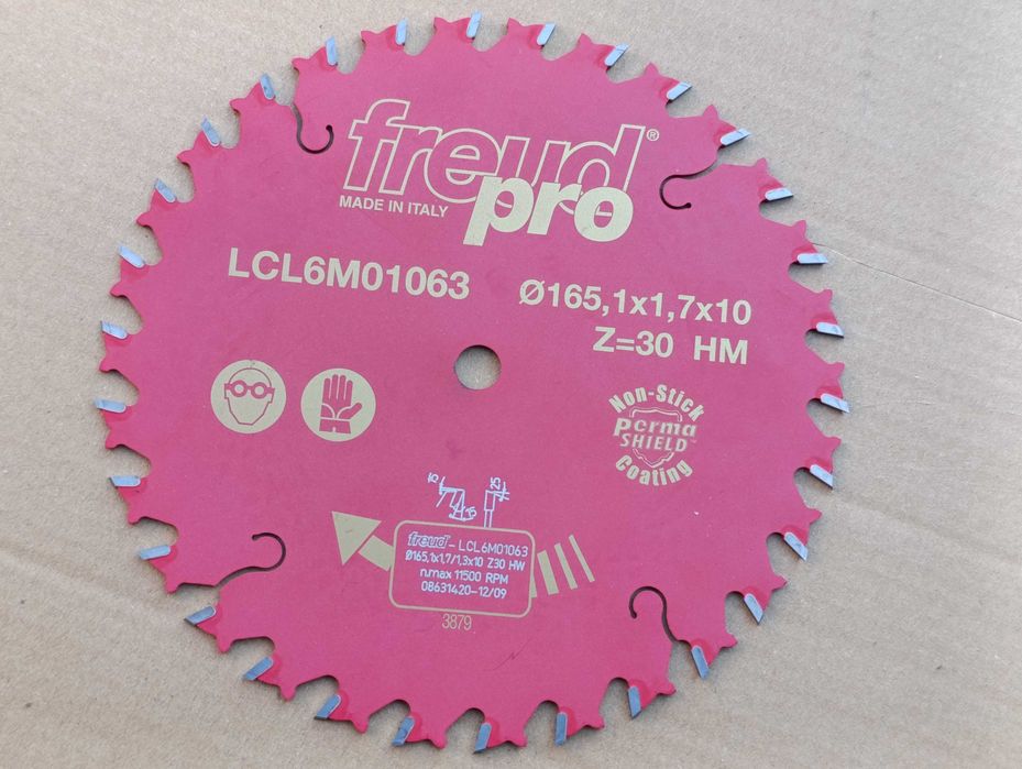 Tarcza do cięcia drewna FREUD PRO LCL6M01063 fi 165mm x 10mm 30 zębów