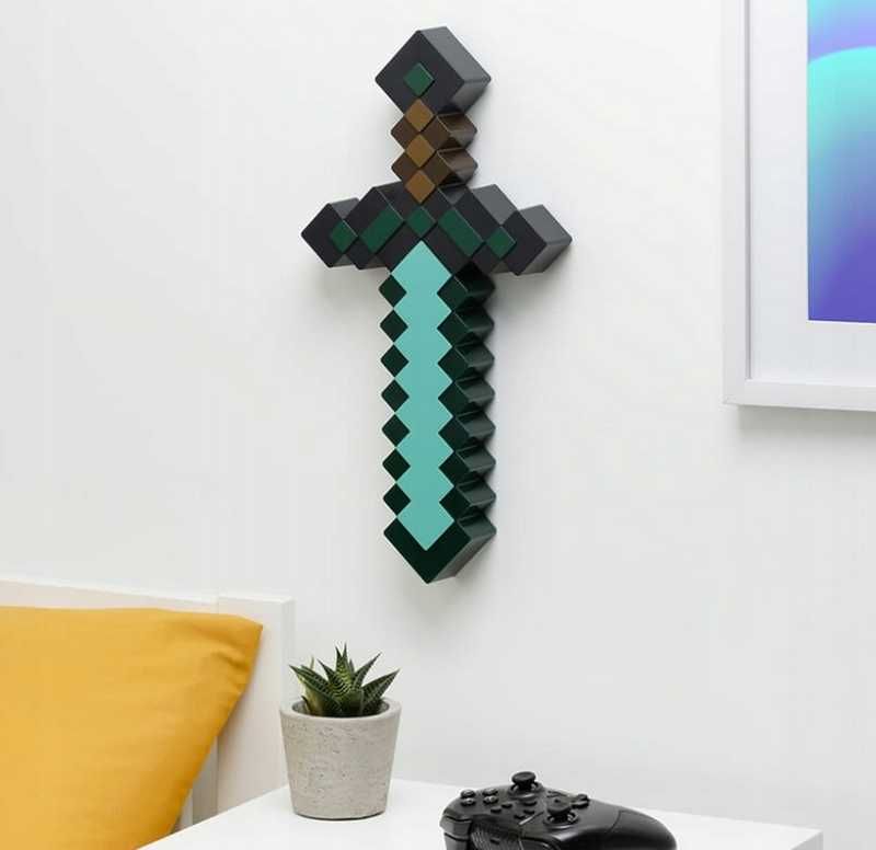 Lampka diamentowy miecz Minecraft 40cm młodzieżowa gamingowa