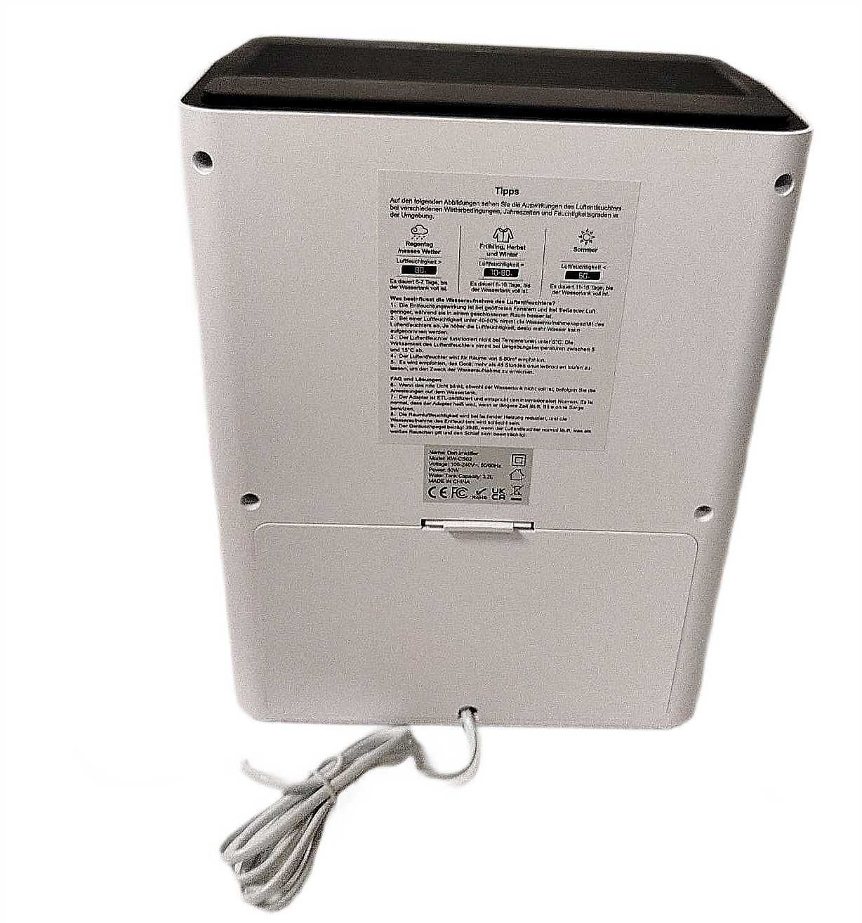 EasyAcc Osuszacze powietrza do domu3200 ml,elektryczny osuszacz cyfrow
