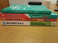 Livros preparação para exame Matemática, FQ e Biologia e Geologia