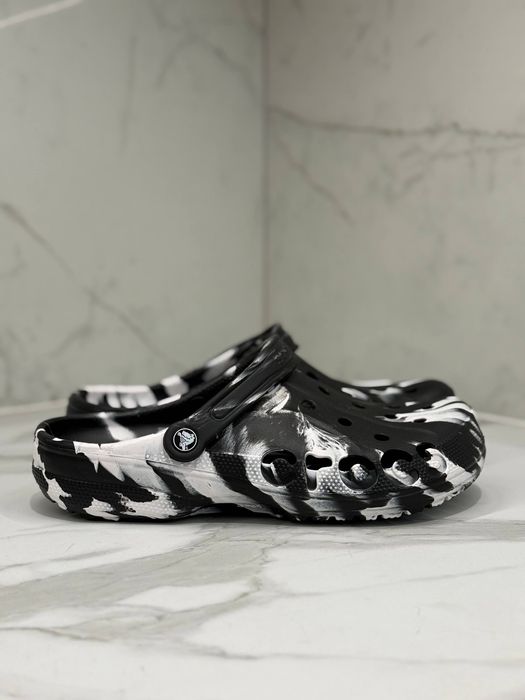 Crocs сабо Чоловічі  чорно білі /черно белые /M9\w11/42 розмір