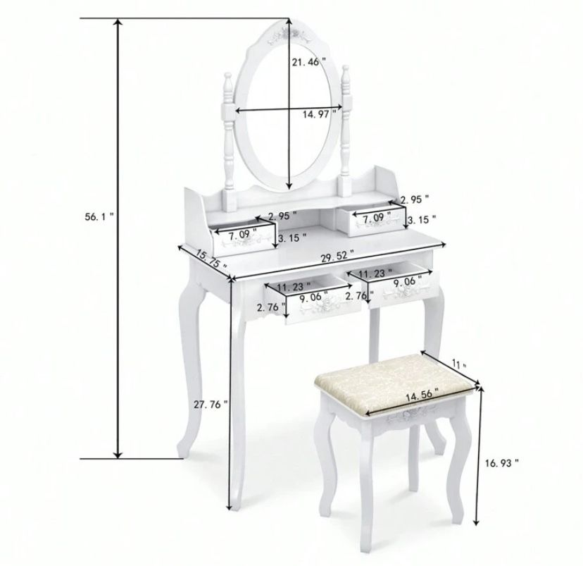 Toaletka | Nowa | Komplet