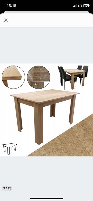 Stół brak śladów użytkowania