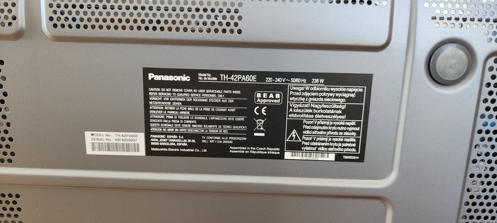 Panasonic plasma TV in good working condition for image and sound64551556069379124
