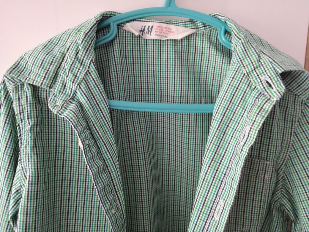 Koszula bawełniana chłopięca H&M, rozmiar 110, 4-5 lat