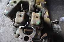 Stary silnik deutz 2 cylindry z przekładnią hBW 10-2R z łódki