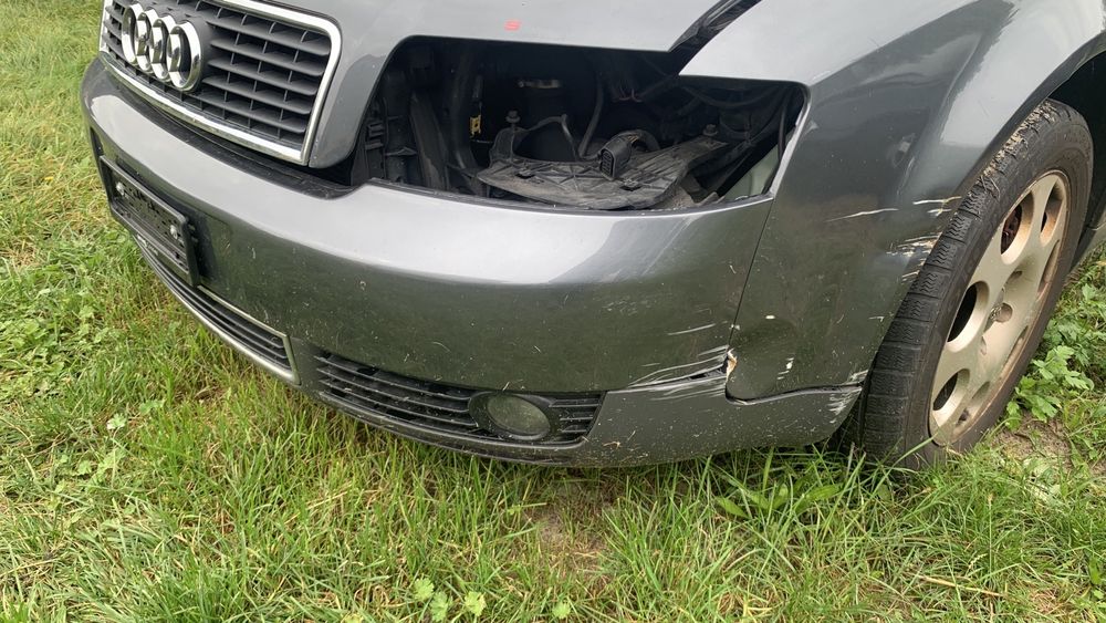 AUDI A4 B6 LX7Z zderzak przód przedni szary CZĘŚCI