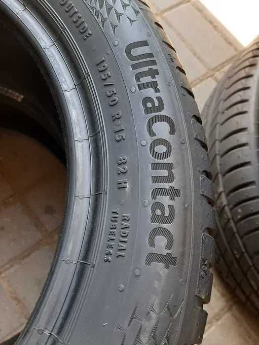 2x Opony letnie 195/50R15 Continental UltraContact 2021r Demo Jak Nowe