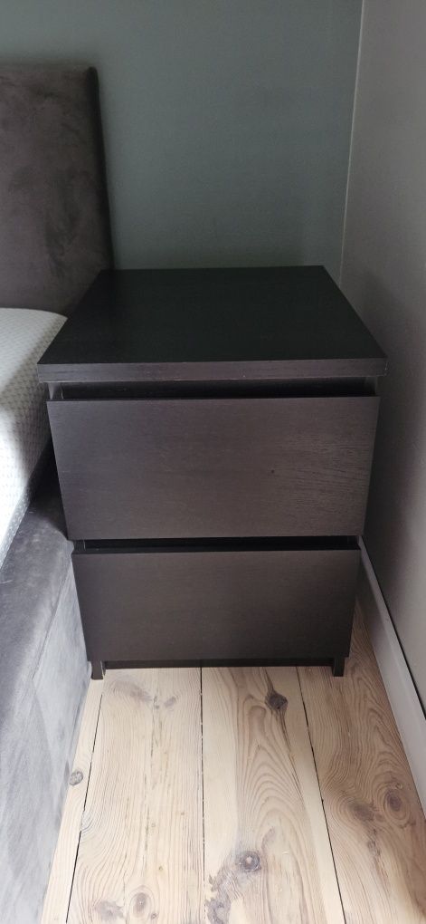 Szafka nocna komoda Malm czarnybrąz wenge ikea