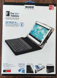 Capa universal para Tablet, com teclado Bluetooth incluído