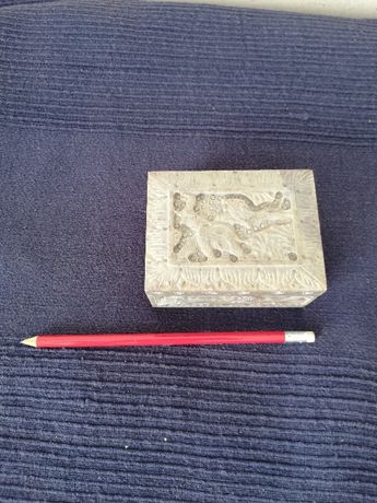 Caixa em Pedra gravada - India - Original - para joias - Pequena