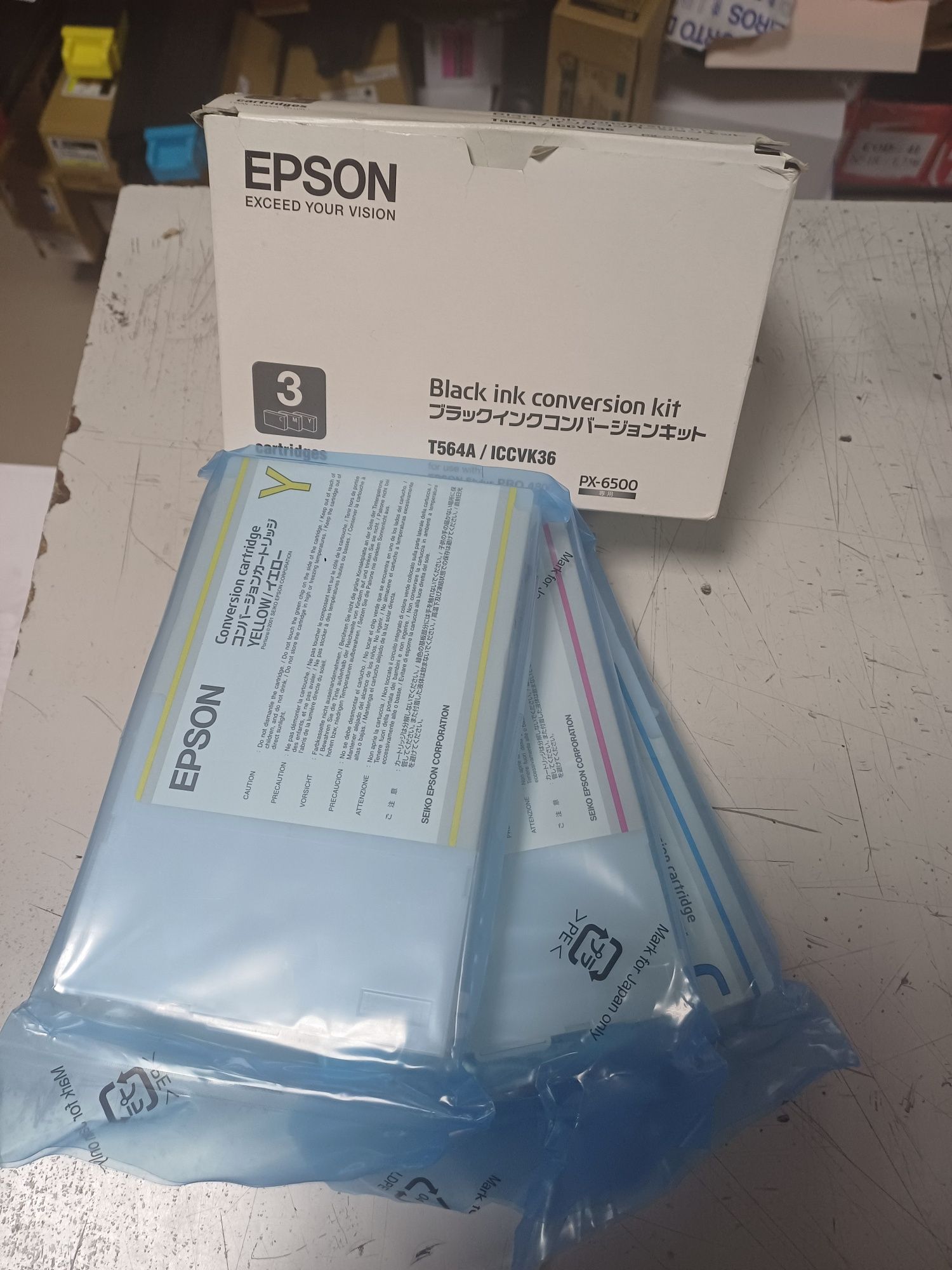 Black ink conversion kit 3 cartridges