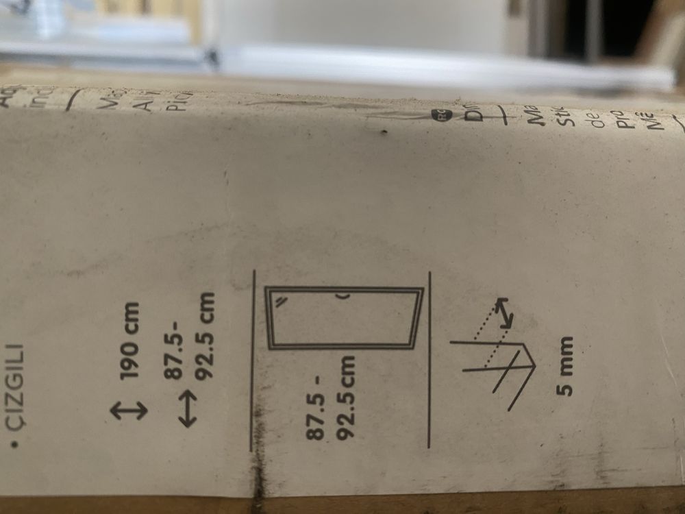 Drzwi prysznicowe wahadlowe biale 87,5-92,5 x190
