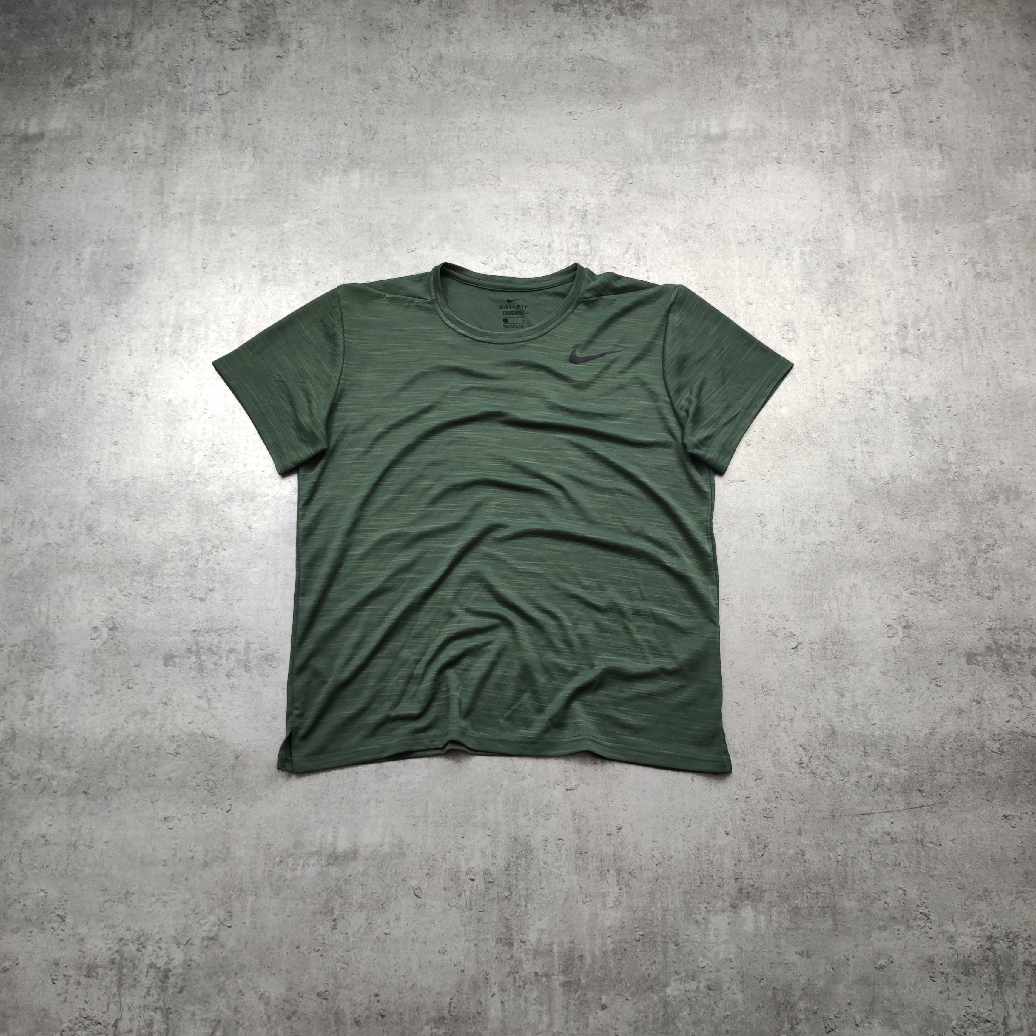 MĘSKA Koszulka PREMIUM Zielona Dri-Fit Trening Nike Bieganie Active
