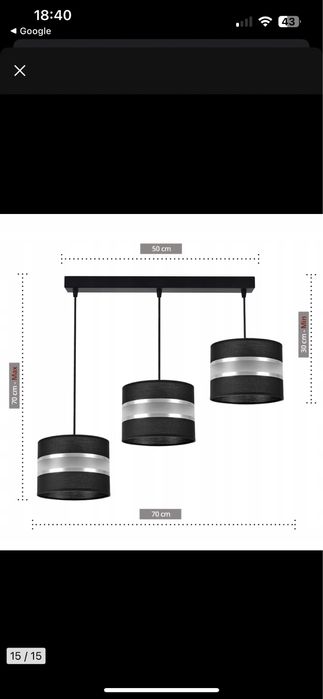 Lampa sufitowa wisząca