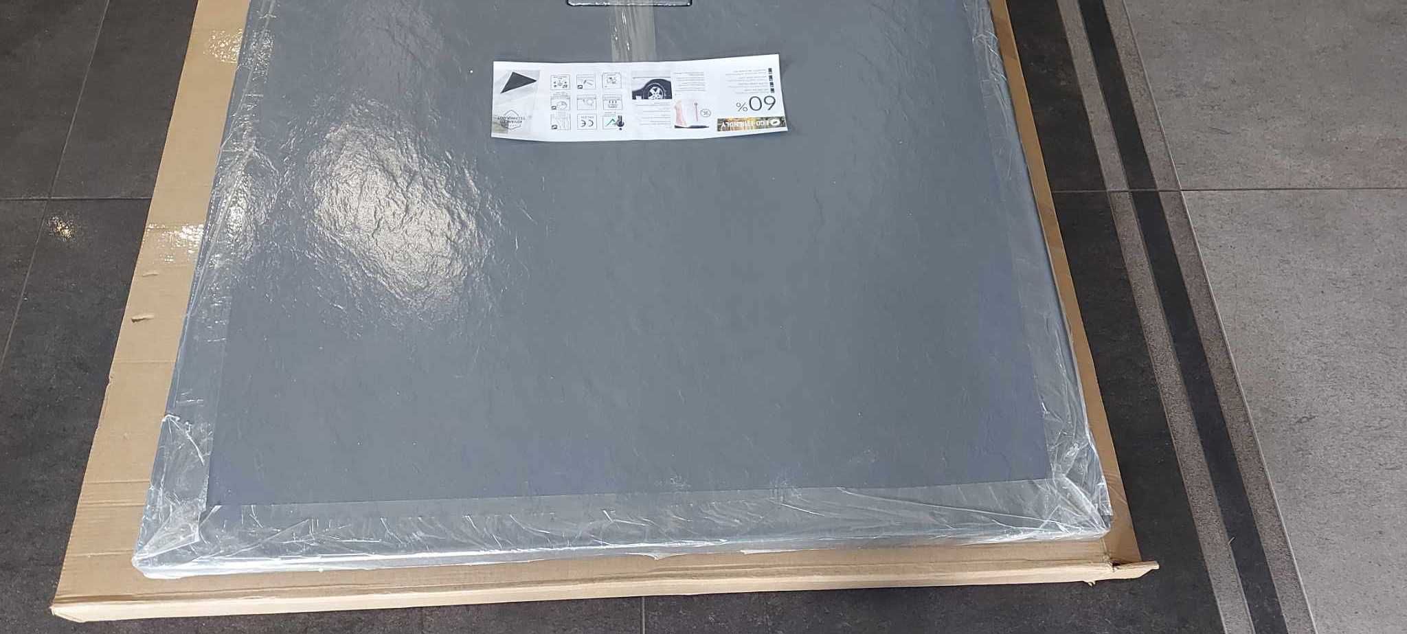 NOWY Brodzik kompozytowy Schedpol Protos GreyStone Stonicryl 80x100 cm