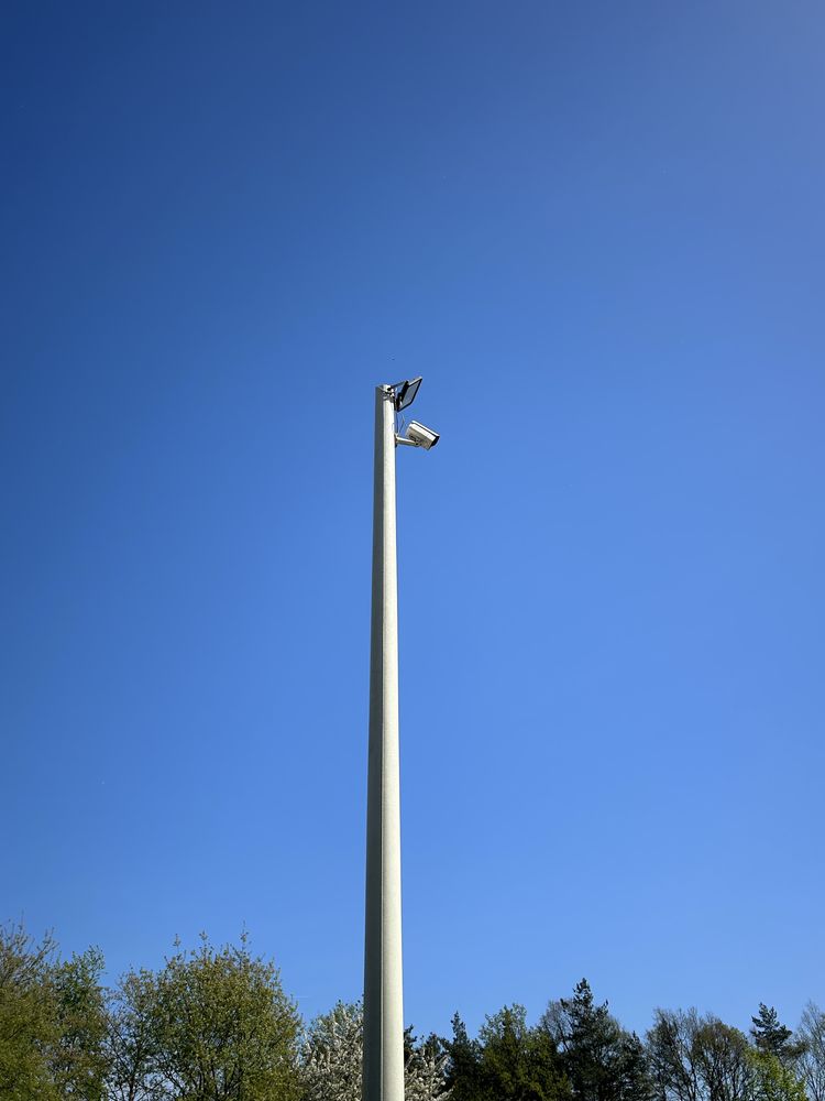Słup/Maszt pod Oświetlenie - Światłowód - Monitoring - Flagi 7m