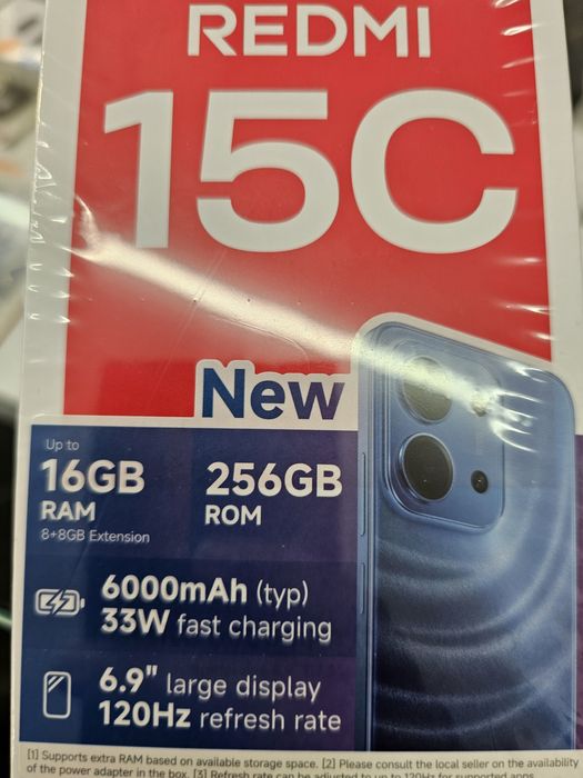 Redmi 15c..256/8+8gb