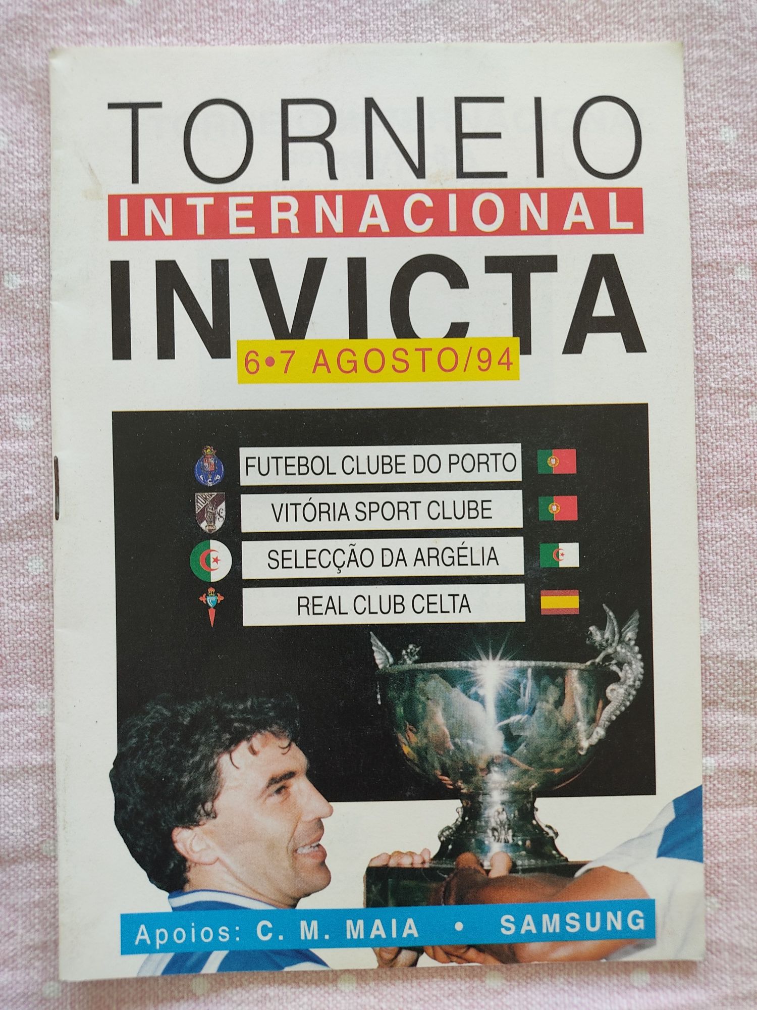 Programa torneio internacional invicta FC Porto Vitória SC 1994
