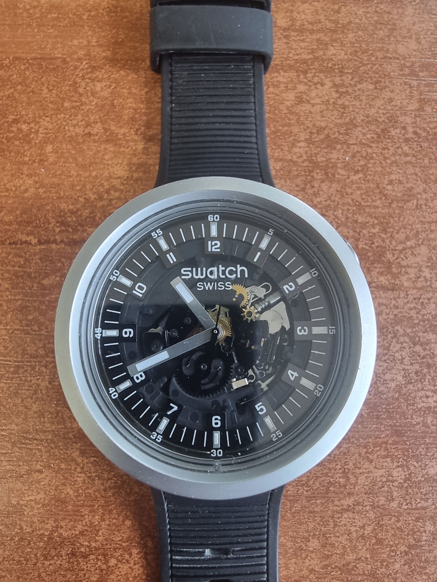Szwajcarski sportowy zegarek Swatch Big Bold Irony Dark Irony SB07S105