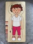 Playtive drewniane puzzle ciało dziewczynki 3D