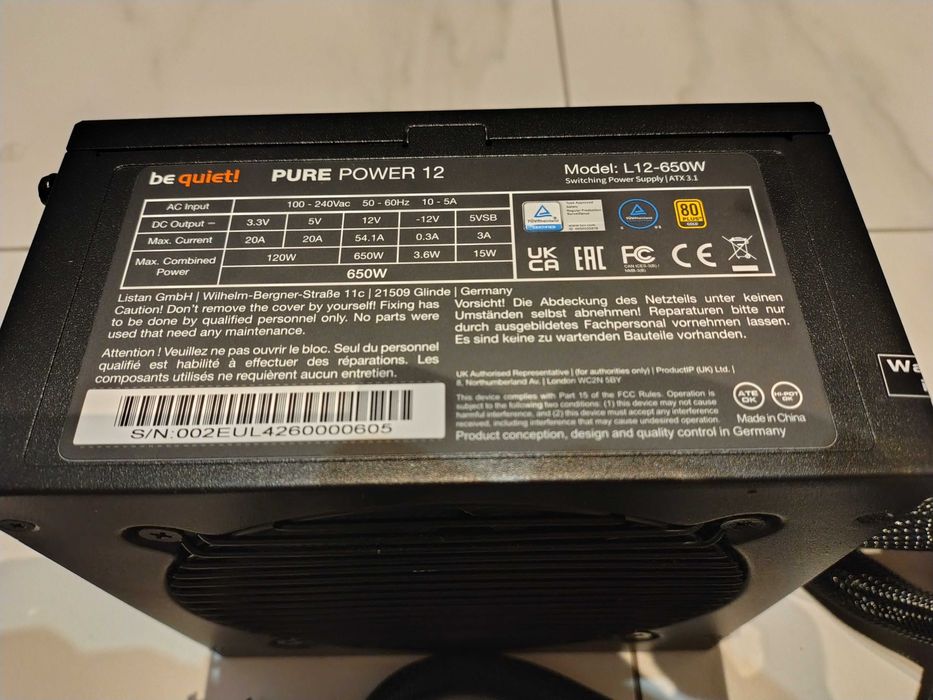 be quiet! Pure Power 12 | 650W | 80 Plus Gold
