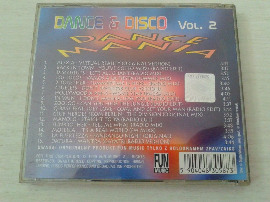 Dance & Disco Vol. 2 - Dance Mania CD