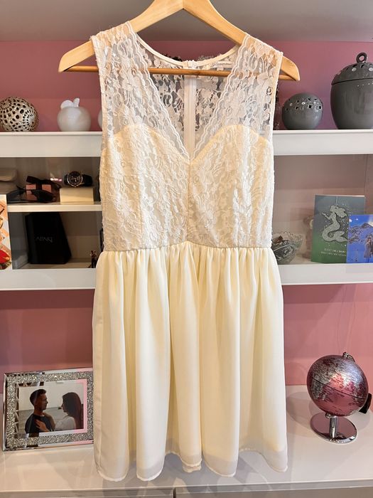 Sukienka damska biała balowa Glamour r. M jak nowa