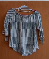 Blusa às riscas azul e branca Pull & Bear M