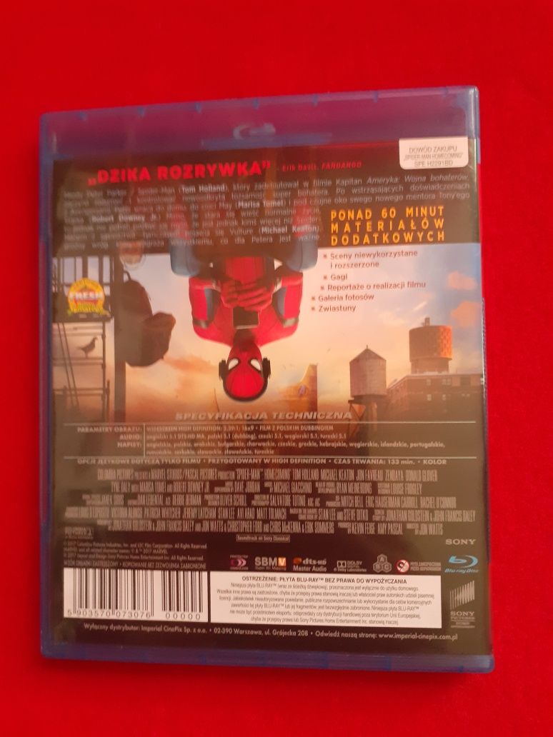 Spider-Man: Homecoming film blu-ray