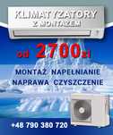 Klimatyzator 3.5 kW  już od 2700 zł  – montaż w 1 dzień!