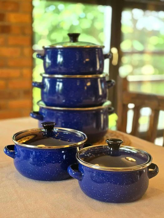 Promicja 79 zl  Garnki emaliowane w kropki