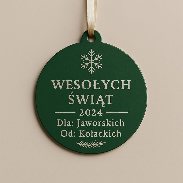 Personalizowane  swiateczne zawieszki z grawerem idealne na prezent