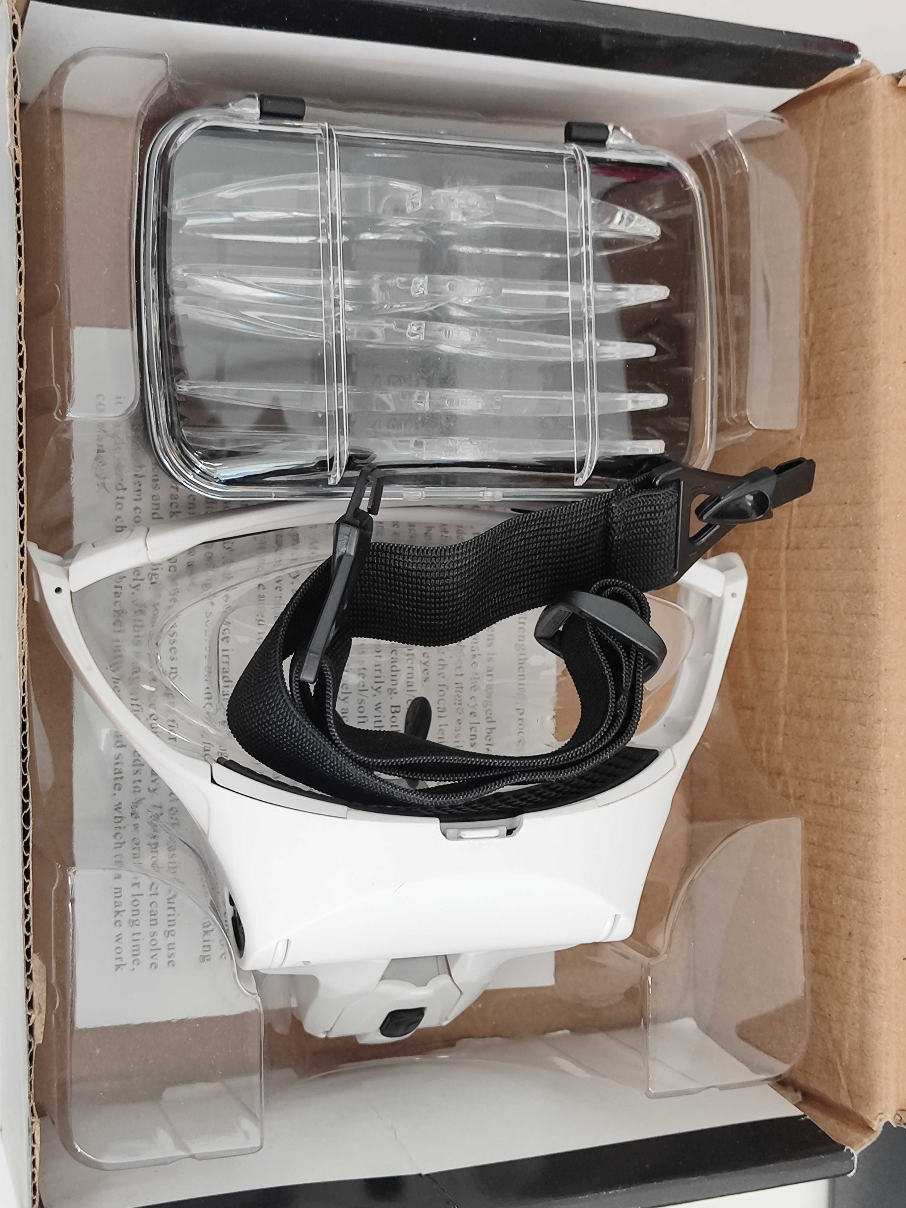 Lupas led com 5 lupas de ampliação 1.0x 1.5x 2.0x 2.5x 3.5x