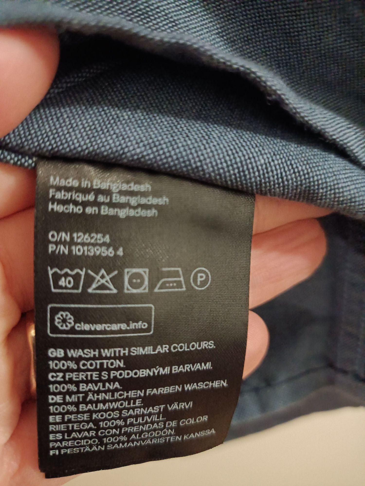 NOWA Koszula H&M bawełniana granatowa