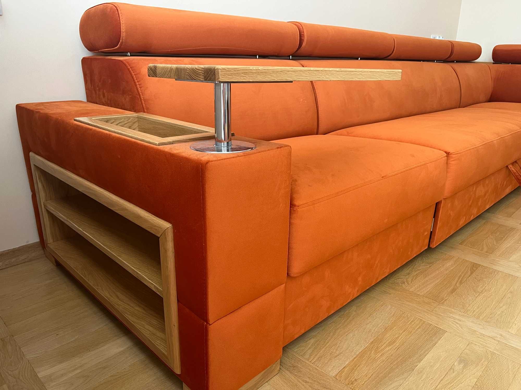 Narożnik Corneros MATADOR - 3,6m x 1,9m + półka na laptopa + dwie pufy
