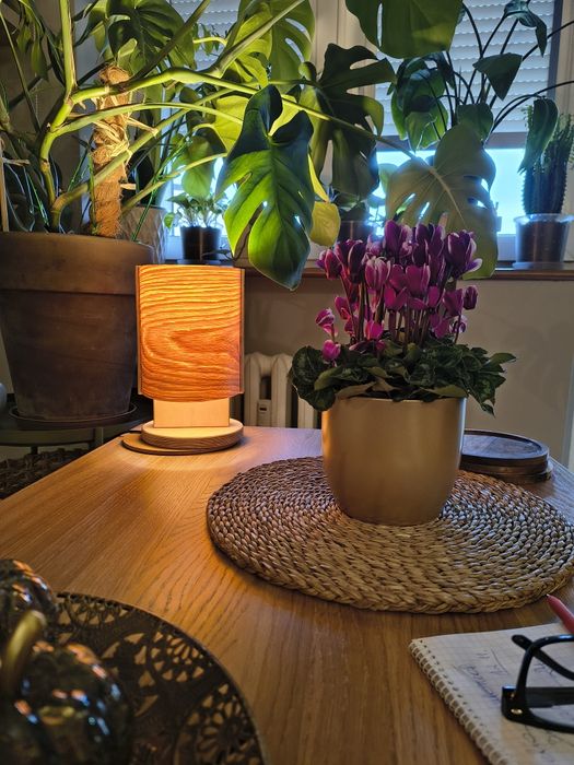 Lampka drewniana fornir