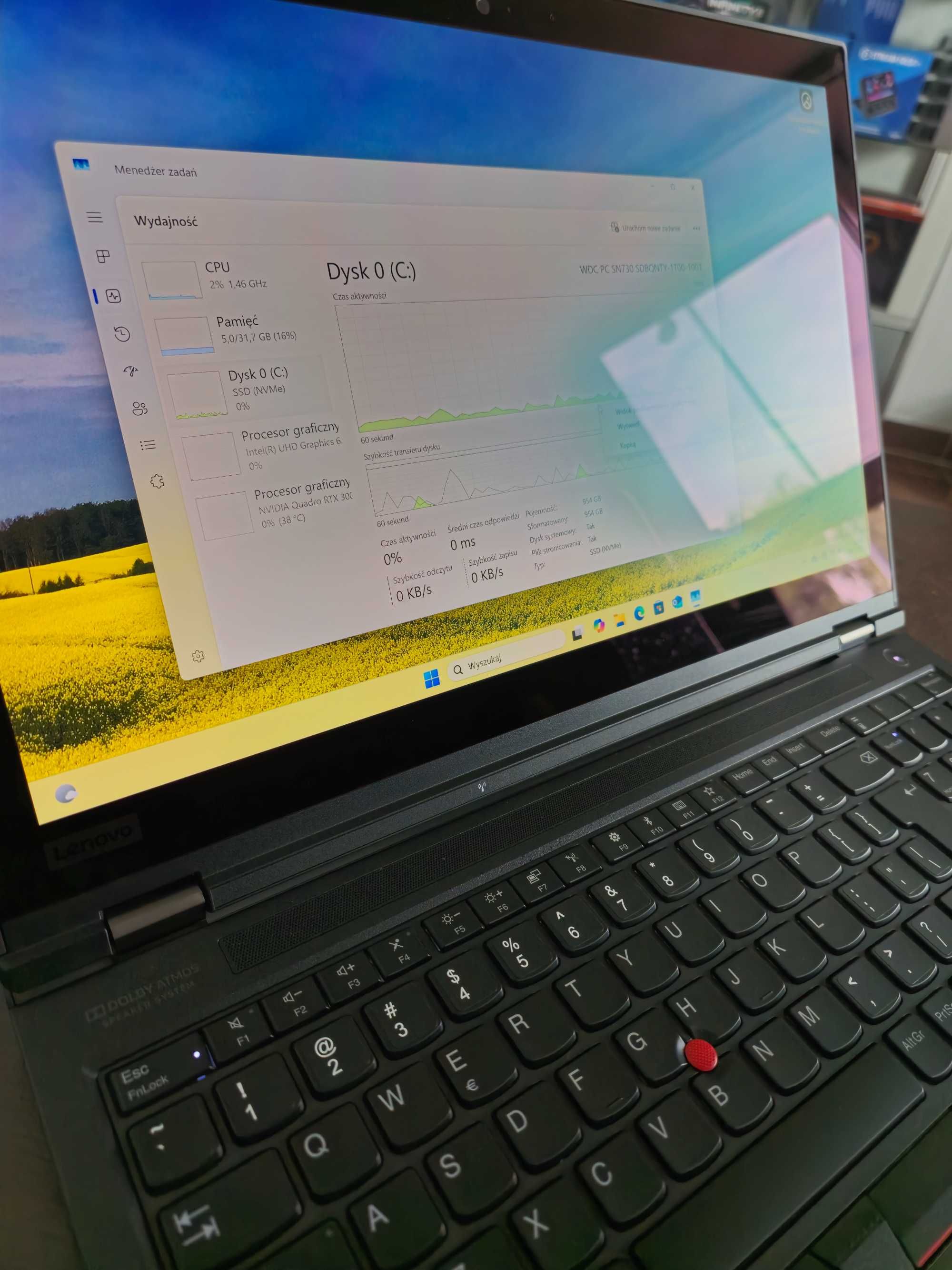 FV23%| ThinkPad P53|i7-9850H|32GB RAM|1TB SSD|RTX 3000|Ekran 4K DOTYK|
