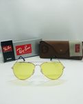 Очки для водителей антифары желтые Ray Ban Aviator 3026 Gold|Lemon
