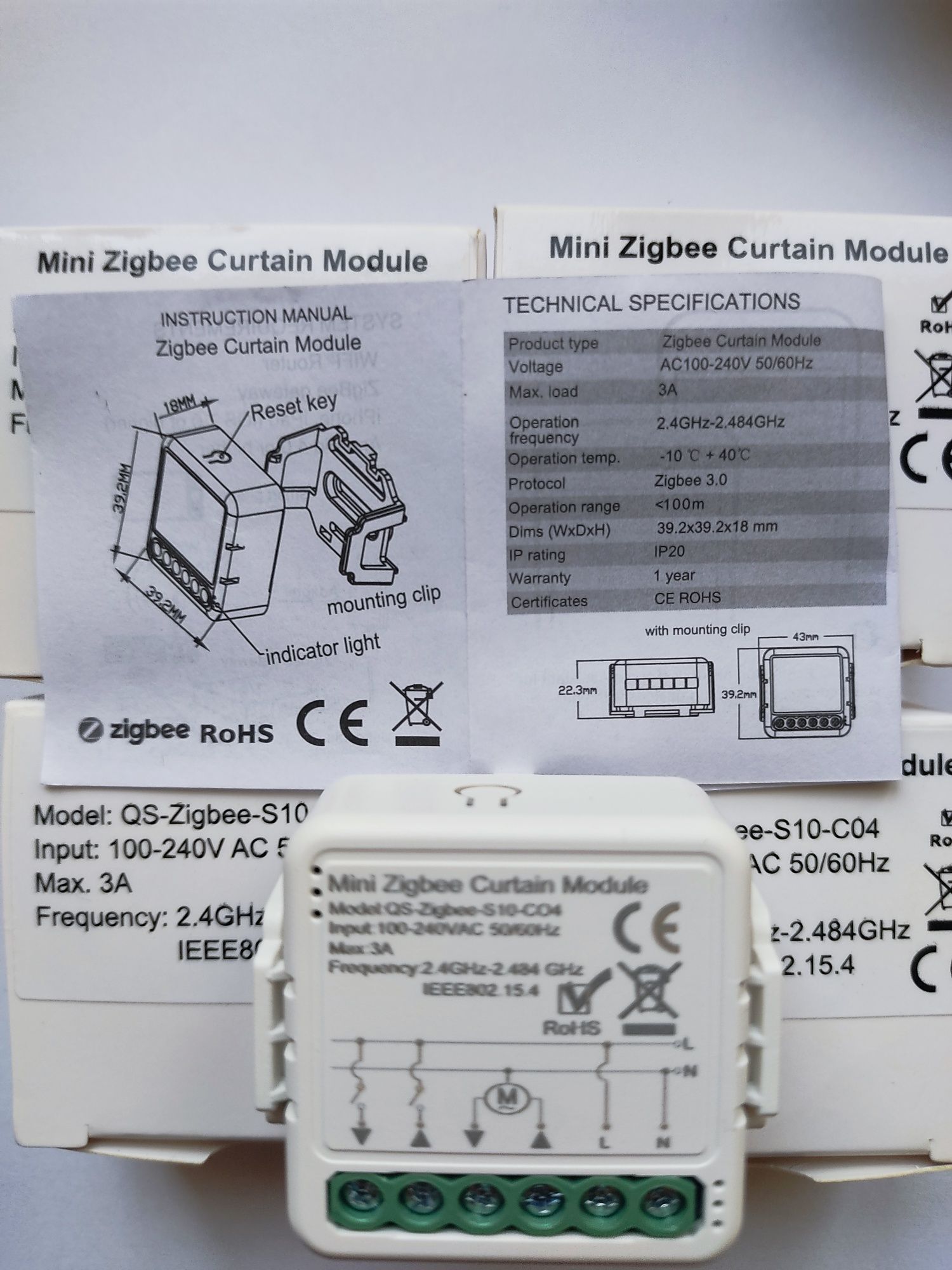 Wifi lub Zigbee 3.0 Sterownik Rolet Tuya Smart Life przekaźnik rolety