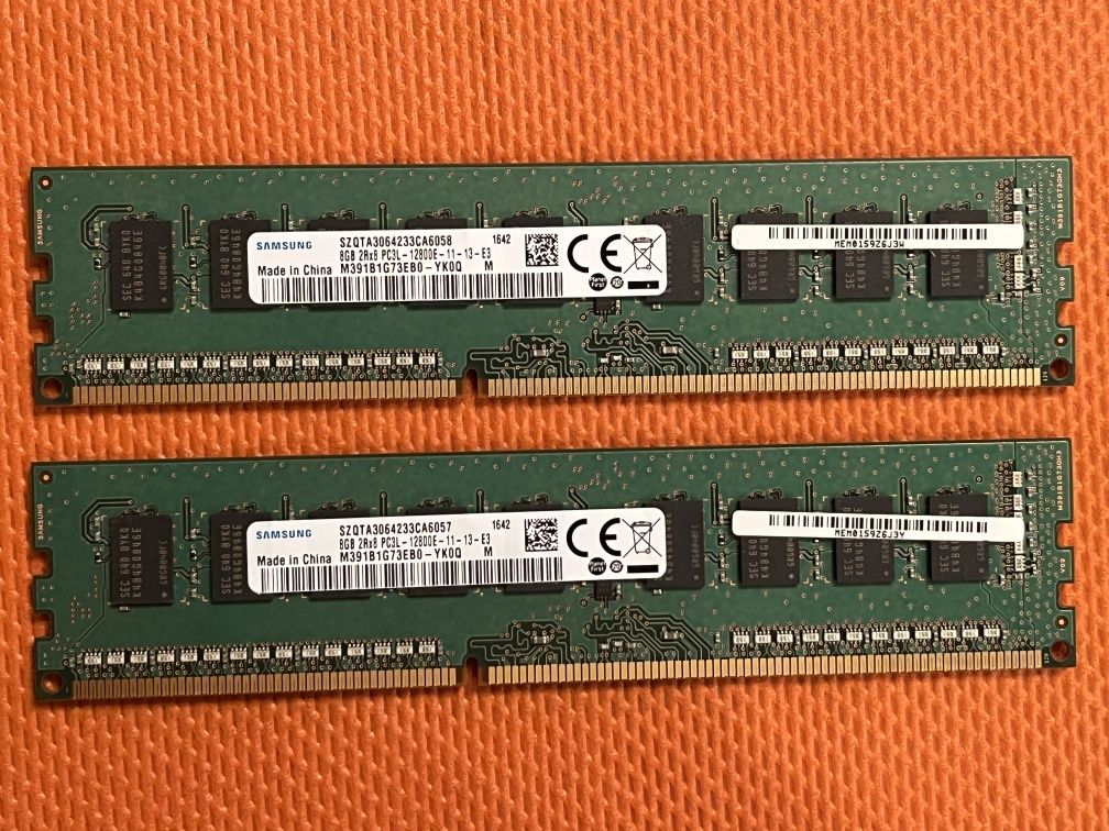 8 szt Ram Samsung 8GB 2Rx8 PC3L- 12800 -11 -13 -E3