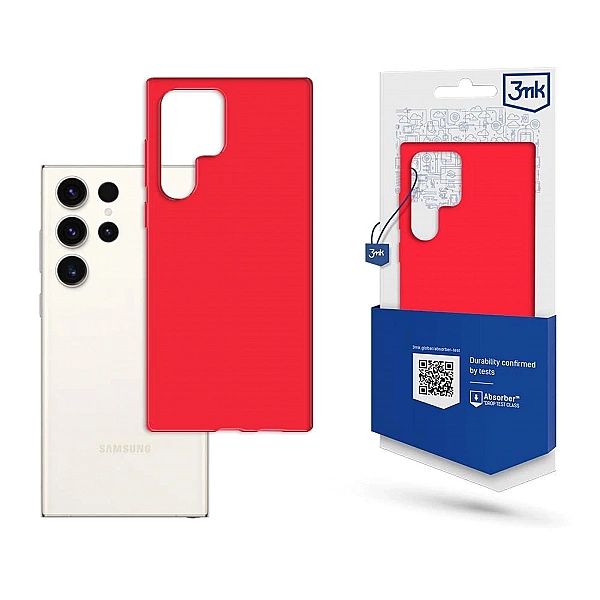 Etui 3mk Matt Case na Samsung Galaxy S23 Ultra - czerwone