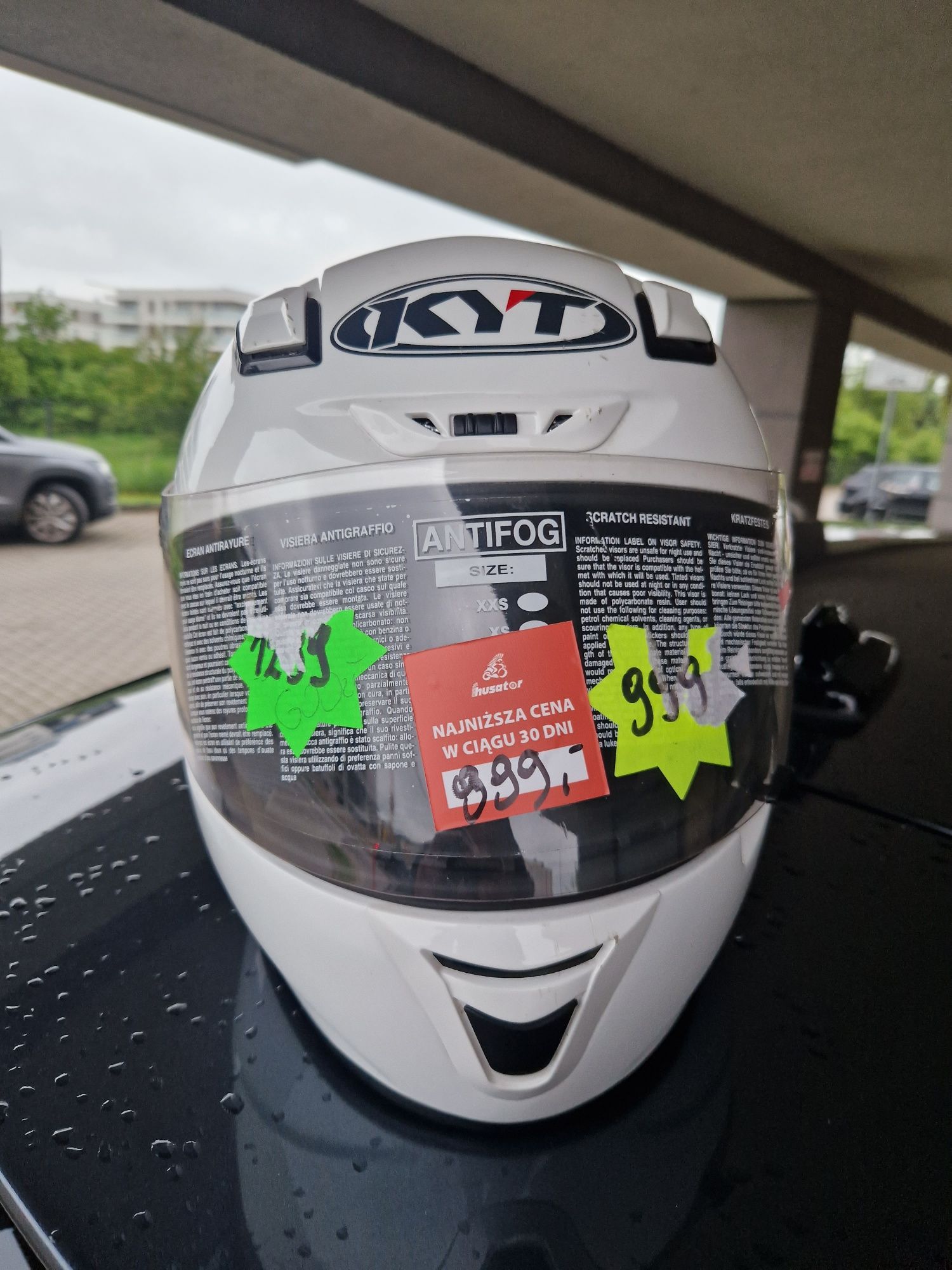 Kask motocyklowy KYT KR-1 biały połysk