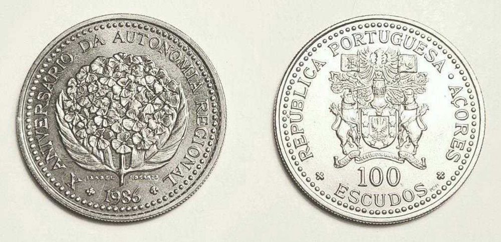 Moedas Portuguesas - 100$ escudos (10º Aniv. da Autonomia Regional)