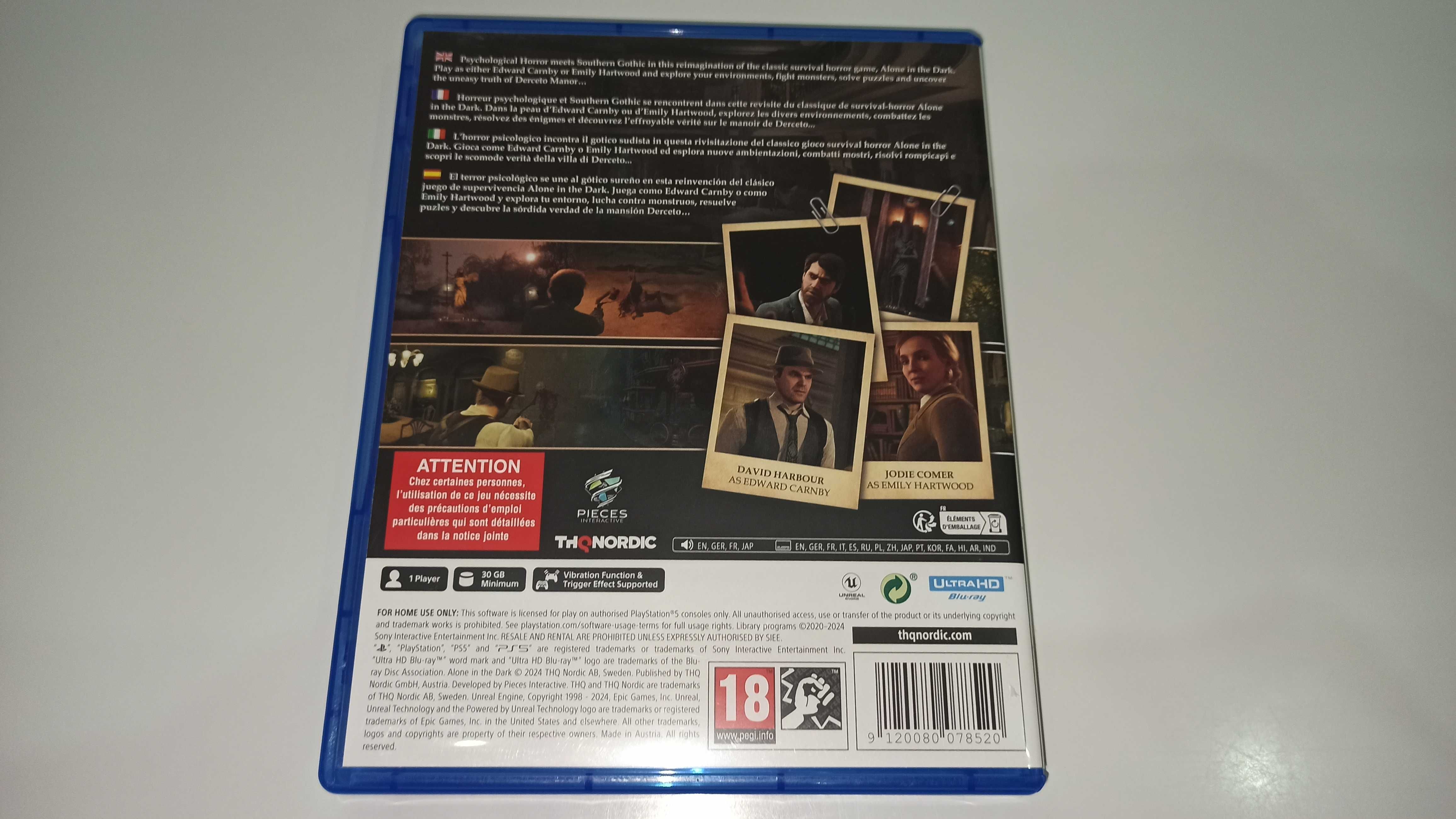 ps5 ALONE IN THE DARK PL po polslku gra przygodowa z elementami grozy