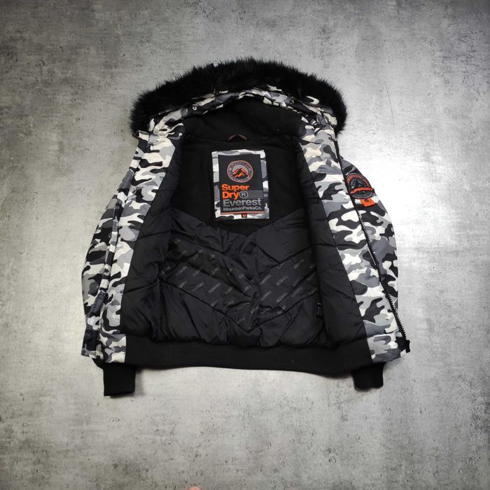 MĘSKA Kurtka Bomberka PREMIUM Zimowa Superdry Expedition Moro Camo