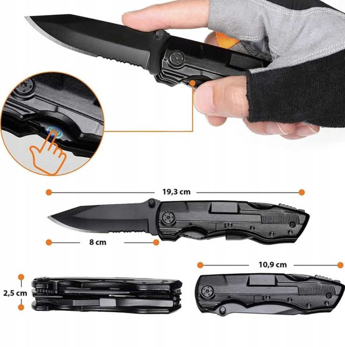 Nóż Składany Wielofunkcyjny Scyzoryk Multitool Taktyczny