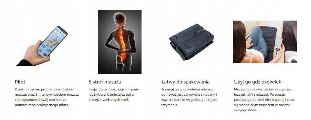 Mata masująca, wibrująca Jocca 6163 czarna (137)